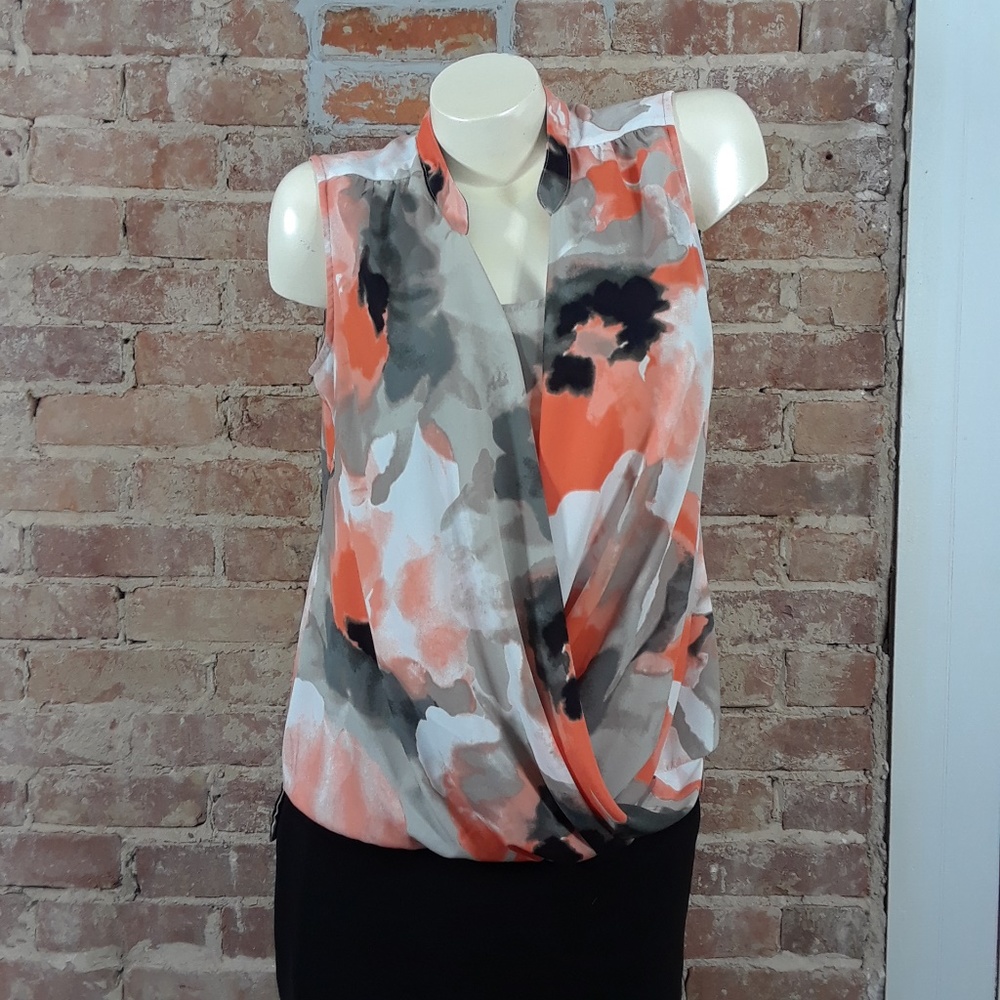 Alfani Drape Blouse Sz 8 Sleeveless Elegant